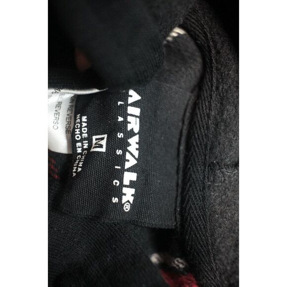 Airwalk Classics Hooded Plaid Flannel Shirt Jacket Black & Red Medium - Picture 5 of 7